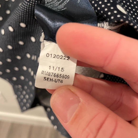 Tommy Hilfiger Navy Blue White Polka Dots Mini BodyCon Dress Size 2 - Picture 8 of 12